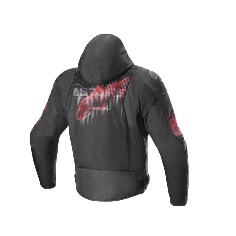 Jachetă Moto Impermeabilă Alpinestars Zaca Air Venom Negru/Roșu Fluo