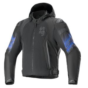 Jachetă Moto Impermeabilă Alpinestars Zaca Air Venom Negru/Albastru Fluo