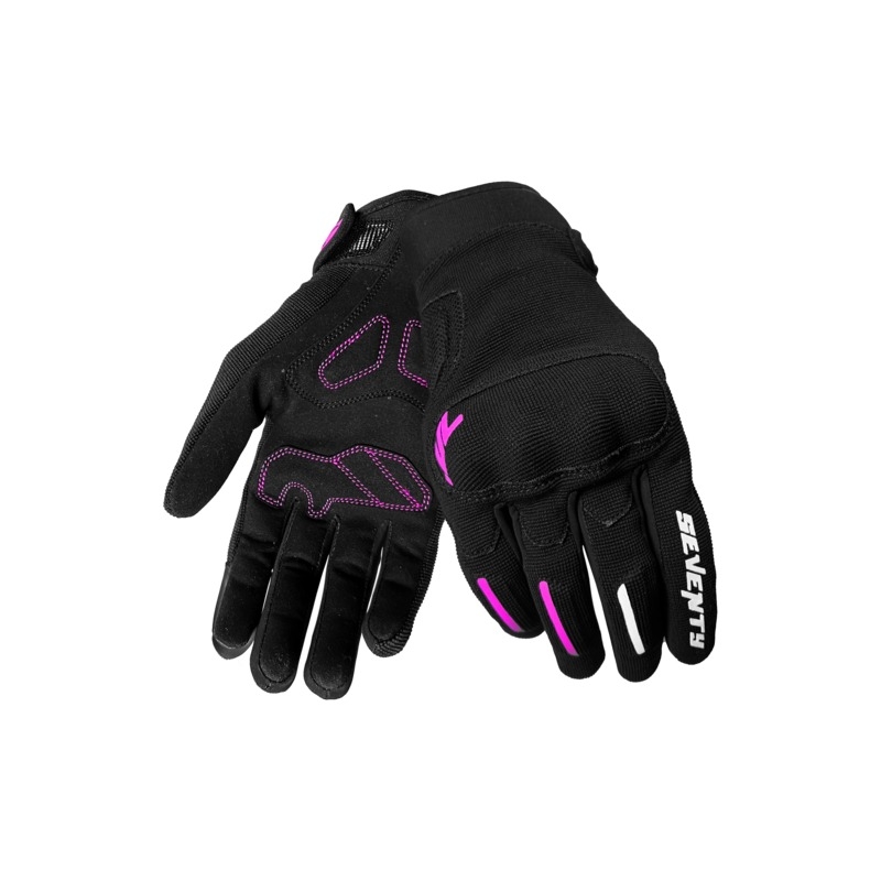 Mănuși moto damă Seventy Degrees SD-C42 Asphalt negru-roz