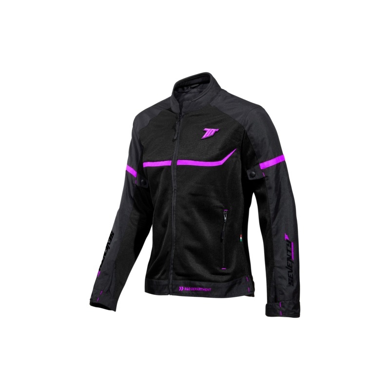 Geaca moto dama SEVENTY DEGREES SD-JR30.1 Mojave negru-roz