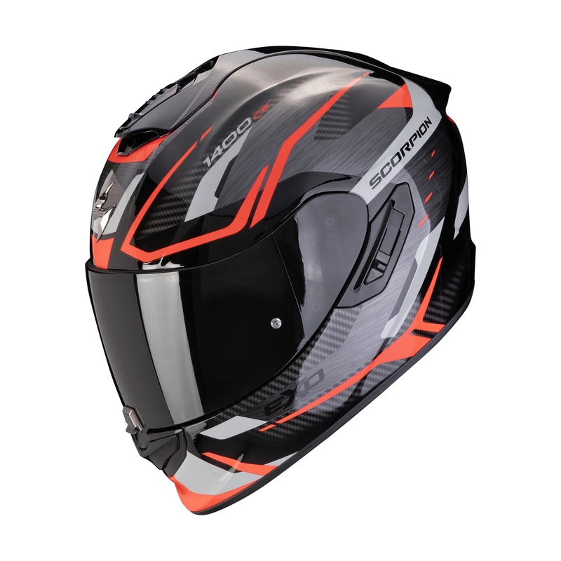 Casca moto integrala Scorpion EXO-1400 EVO II AIR ACCORD gri-rosu - II. calitate