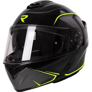 Cască de motocicletă flip-up Street Racer Ranger negru-galben fluo - II. calitate