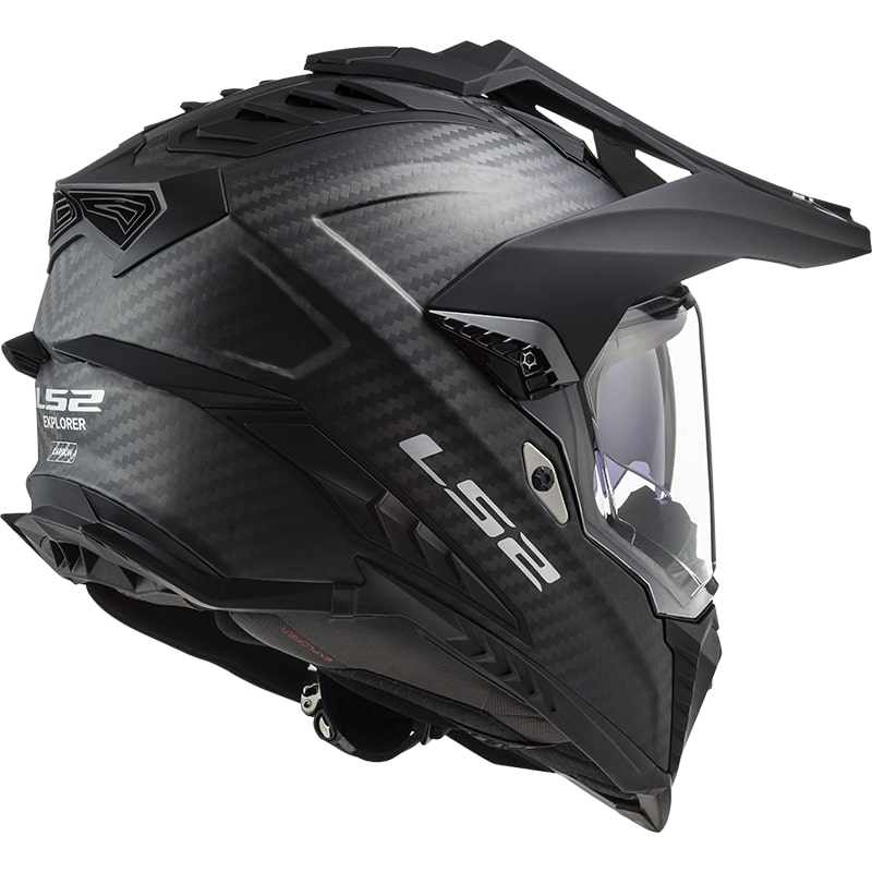 Casca Enduro LS2 MX701 Explorer C Solid Carbon negru mat - II. calitate