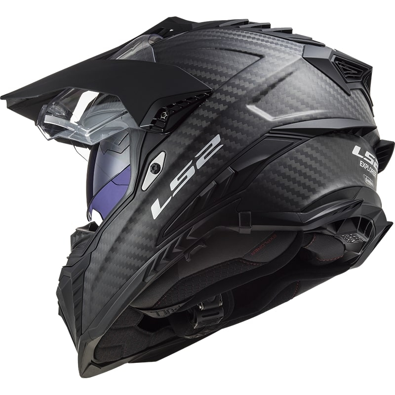 Casca Enduro LS2 MX701 Explorer C Solid Carbon negru mat - II. calitate