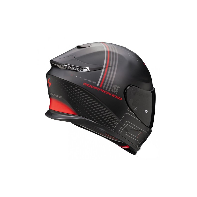 Casca integrala de motocicleta Scorpion EXO-GT SP AIR TECHLANE negru-gri-rosu lichidare