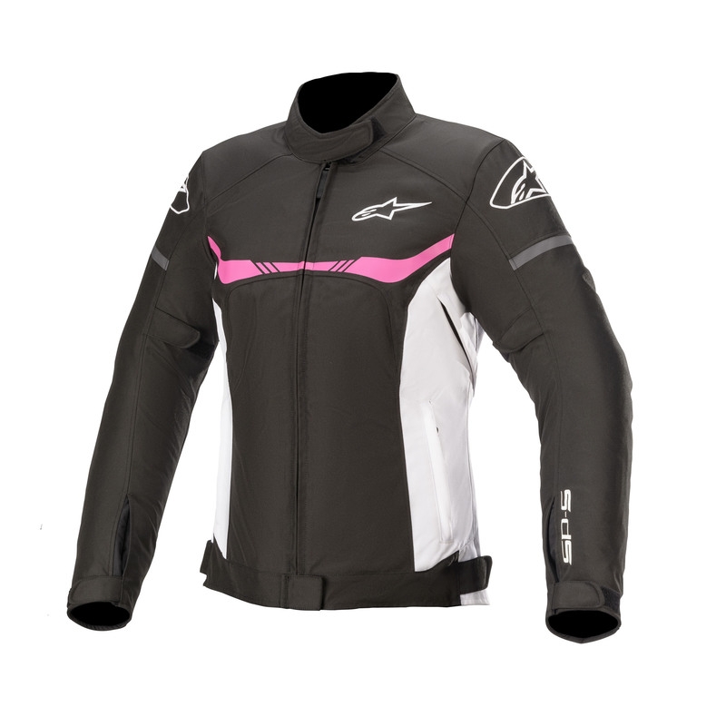 Geaca moto dama Alpinestars Stella T-SPS Impermeabil negru-alb-roz