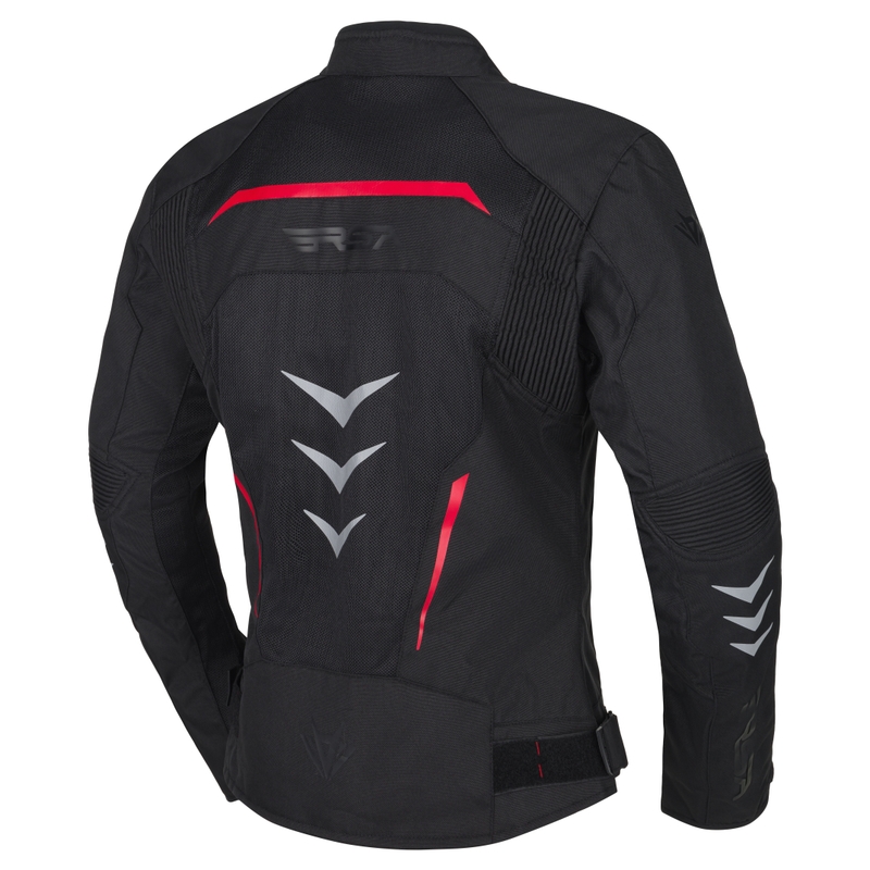 Geaca moto dama RSA Runway negru-rosu - II. calitate