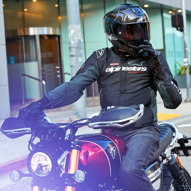 Jacheta moto Alpinestars Monza Sport negru-gri-rosu-alb