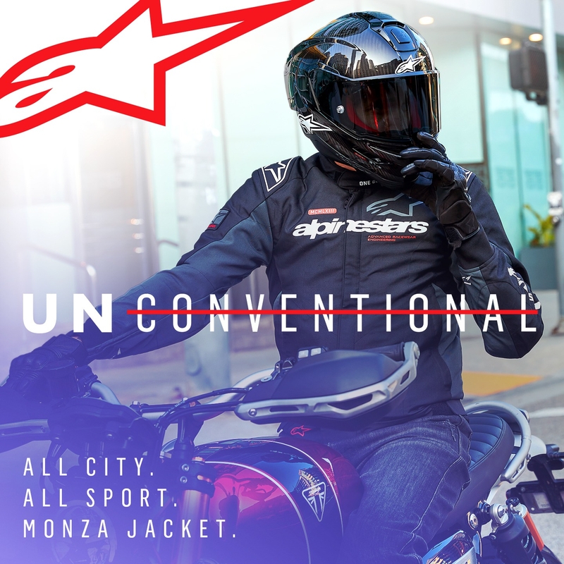 Jacheta moto Alpinestars Monza Sport negru-gri-rosu-alb