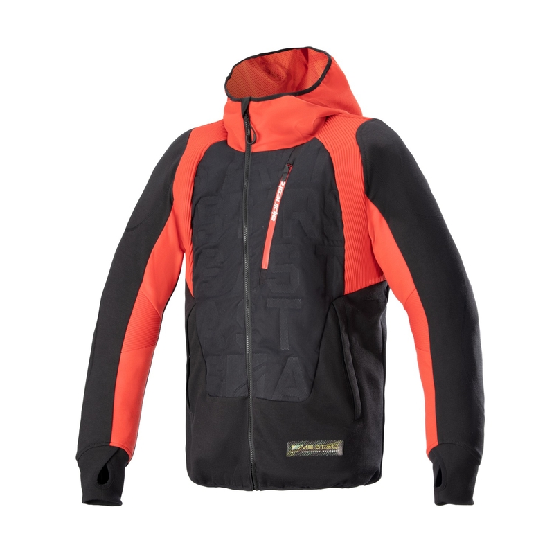 Hanorac motocicletă Alpinestars MO.ST.EQ Hybrid negru-roșu