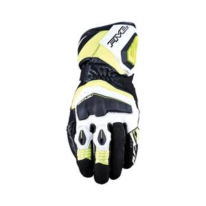 Mănuși moto FIVE RFX4 EVO alb-galben fluo