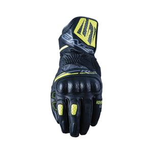 Cinci mănuși pentru motociclete RFX Sport negru-galben fluo