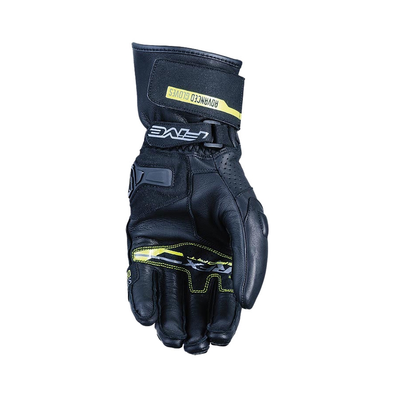 Cinci mănuși pentru motociclete RFX Sport negru-galben fluo