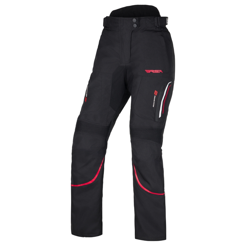 Pantaloni moto dama RSA Wasp negru-alb-rosu - II. calitate