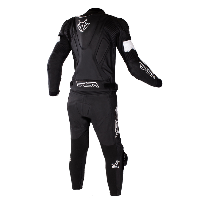 Costum moto RSA GPX 2 negru-alb - II. calitate
