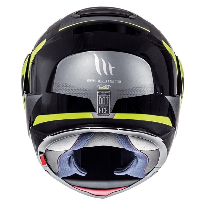 Cască de motociclist MT Atom Tarmac negru mat-fluo galben lichidare