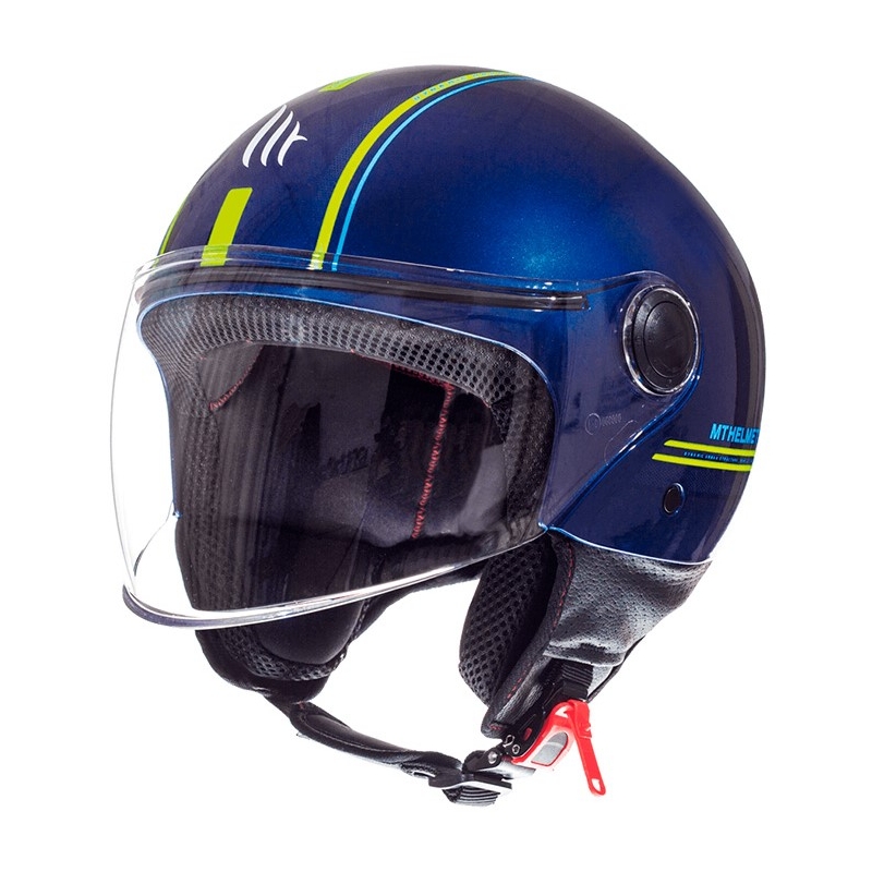 Cască de motocicletă Open MT Street Entire Blue-Fluo Yellow Vânzare lichidare