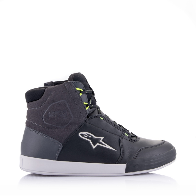Ghete moto Alpinestars Chrome Drystar negru-gri-galben fluo