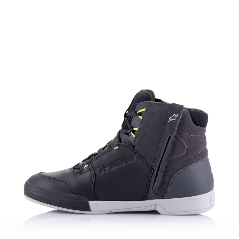 Ghete moto Alpinestars Chrome Drystar negru-gri-galben fluo