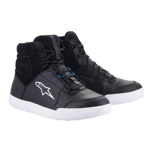 Ghete moto Alpinestars Chrome Drystar negru-alb-albastru
