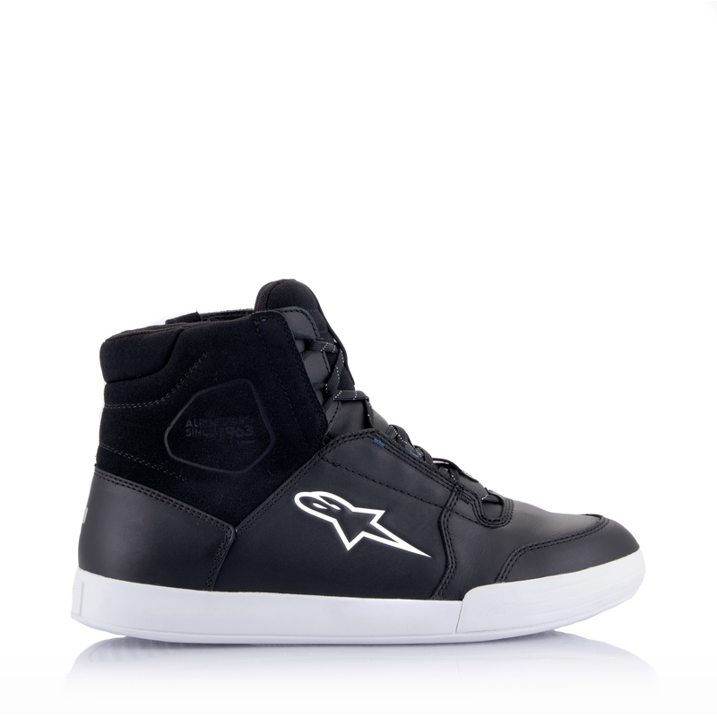 Ghete moto Alpinestars Chrome Drystar negru-alb-albastru