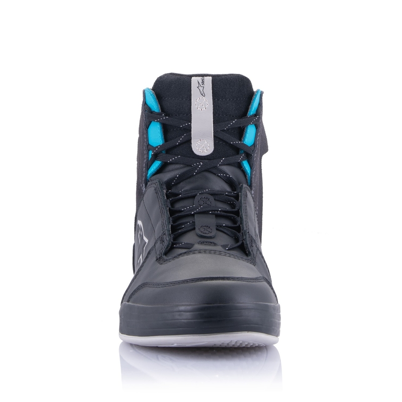 Cizme de motocicletă Alpinestars Stella Chrome Drystar pentru femei negru-gri-albastru