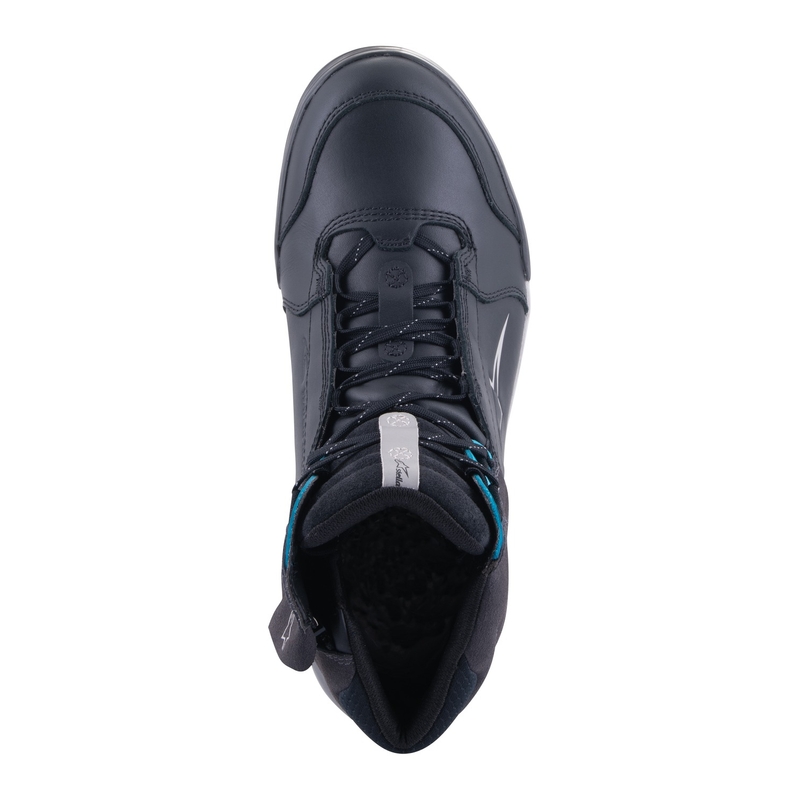 Cizme de motocicletă Alpinestars Stella Chrome Drystar pentru femei negru-gri-albastru