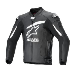 Geacă din piele moto Alpinestars GP plus R 4 Airflow negru-alb