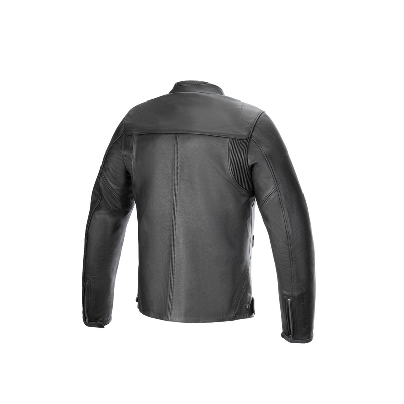 Jacheta moto piele Alpinestars Blacktrack negru-negru