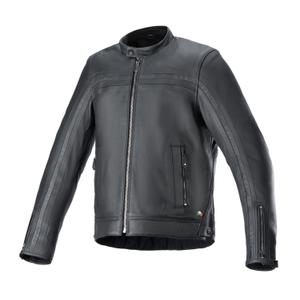 Jachetă de piele pentru motocicletă Alpinestars Dyno Negru-Negru