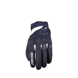 Mănuși pentru motociclete pentru copii FIVE RS3 EVO negru-alb
