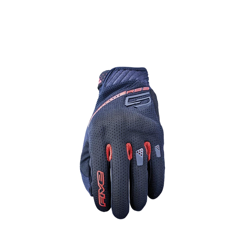 Mănuși moto FIVE RS3 EVO Airflow negru-roșu lichidare