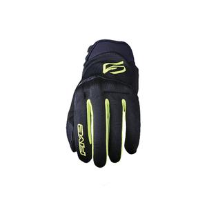 Mănuși moto FIVE Globe EVO negru-galben fluo