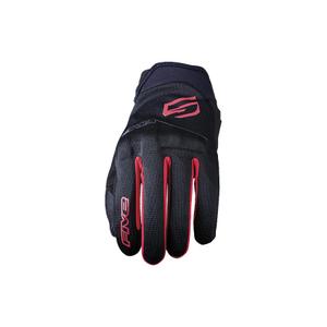 Mănuși moto FIVE Globe EVO negru-roșu