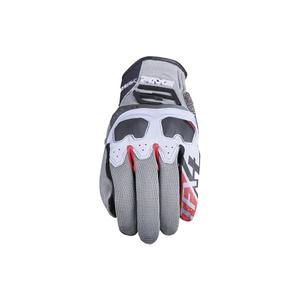 Mănuși moto FIVE TFX4 gri-roșu