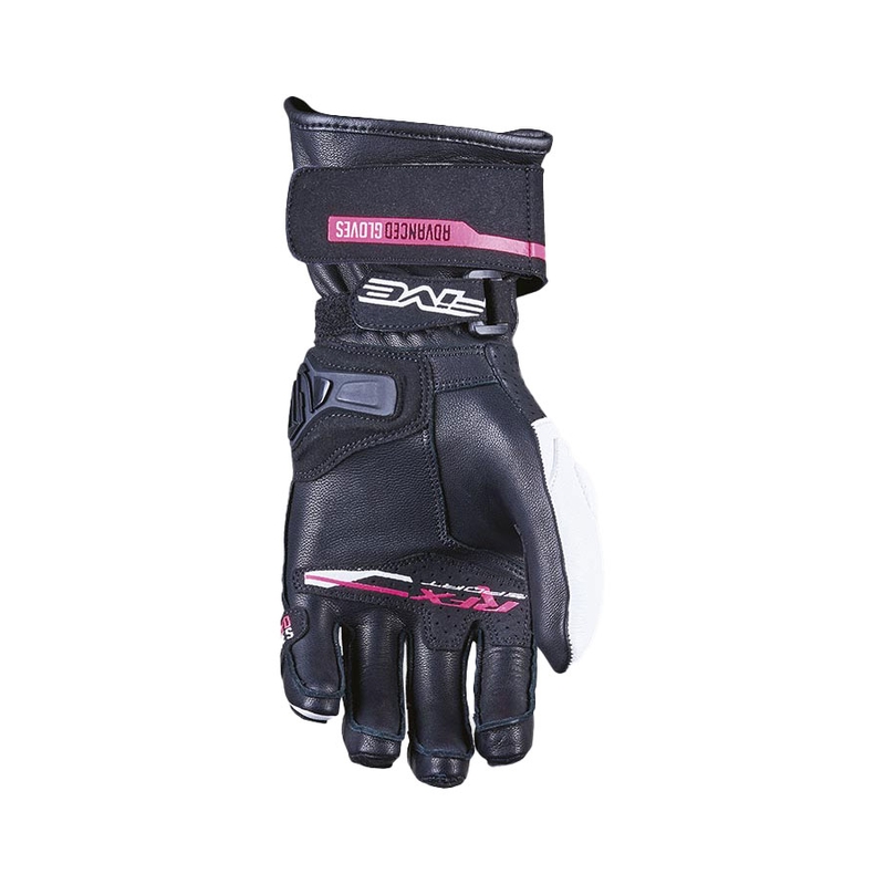 Mănuși moto damă FIVE RFX Sport alb-roz