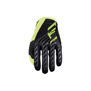 Mănuși de motocross FIVE MXF3 EVO negru-galben fluo
