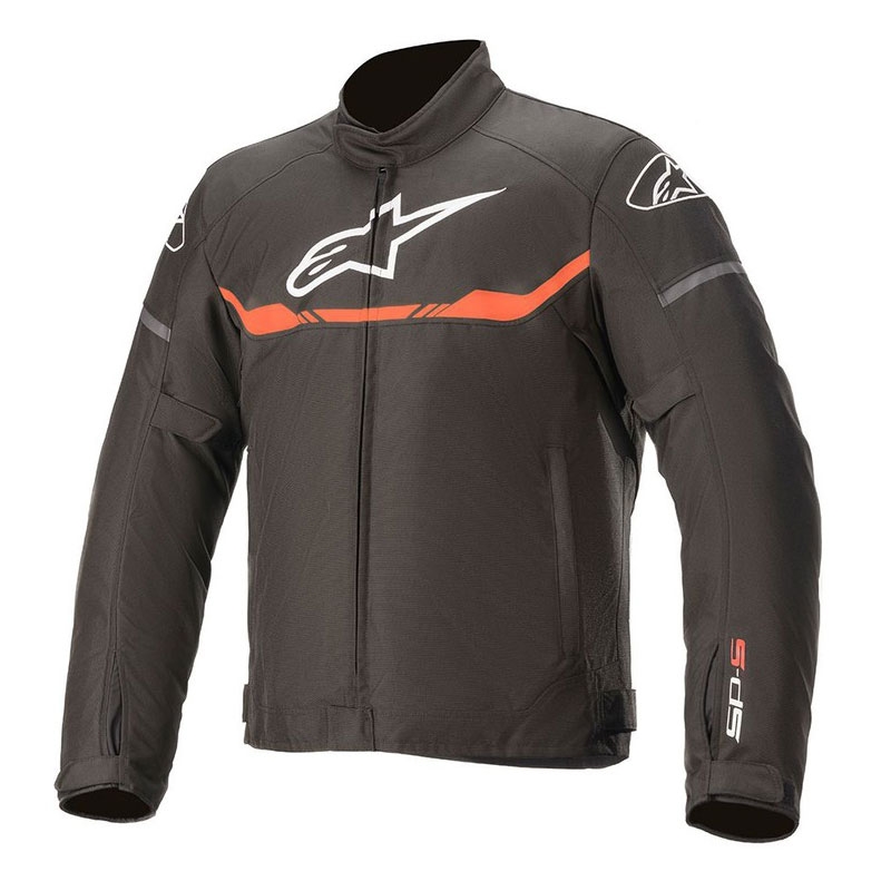 Jachetă moto impermeabilă Alpinestars T-SPS negru-rosu fluo