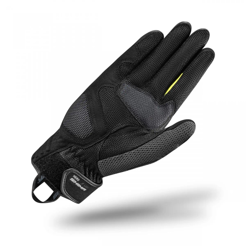 Mănuși moto damă Shima Hero negru-galben fluo