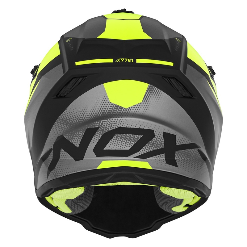 Casca motocross copii NOX N761 MX galben fluo-negru-gri