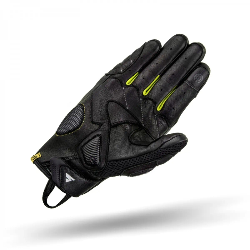 Mănuși de motocicletă Shima Rush negru-galben fluo