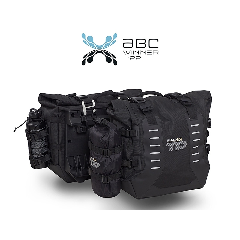 Set complet de genti laterale adventure SHAD TERRA TR40 si topcase din aluminiu SHAD TERRA 48L, incluzand kitul de montaj SHAD YAMAHA Tenere 700 XTZ690
