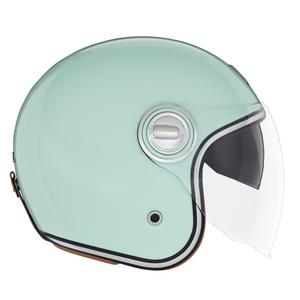 Casca moto deschisa NOX PREMIUM Heritage verde pastel