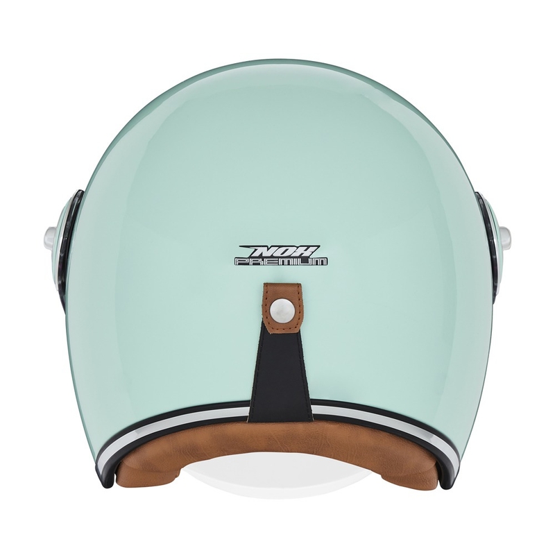 Cască de motocicletă NOX PREMIUM Heritage open face verde pastel