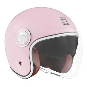 Casca moto deschisa NOX PREMIUM Heritage roz pastel