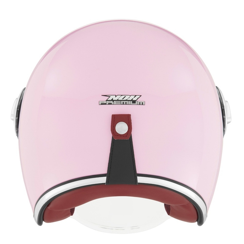 Casca moto deschisa NOX PREMIUM Heritage roz pastel