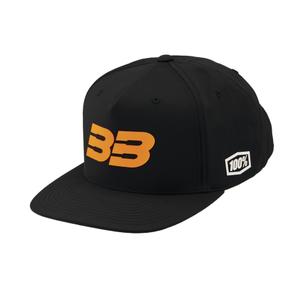 Capac 100% BB33 Snapback negru-portocaliu