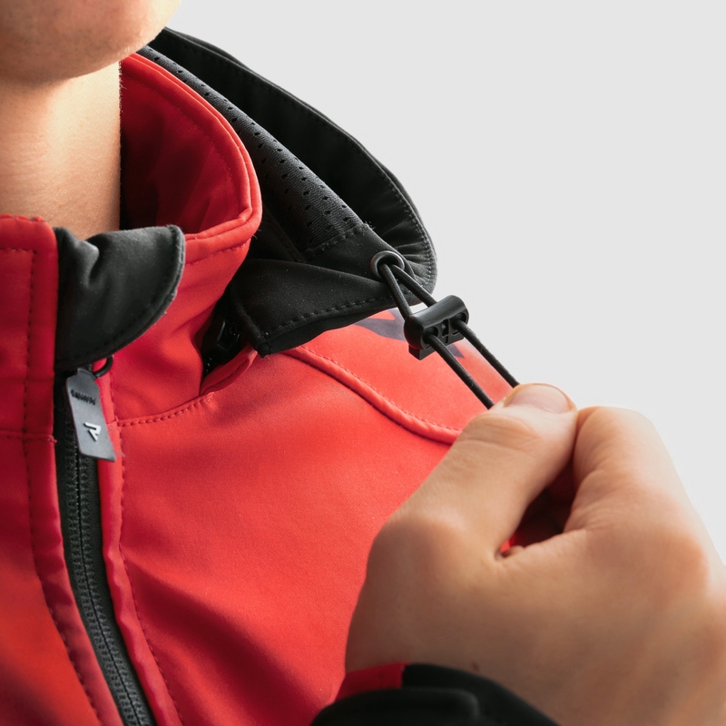 Geacă de motocicletă softshell Rebelhorn Slash negru-roșu