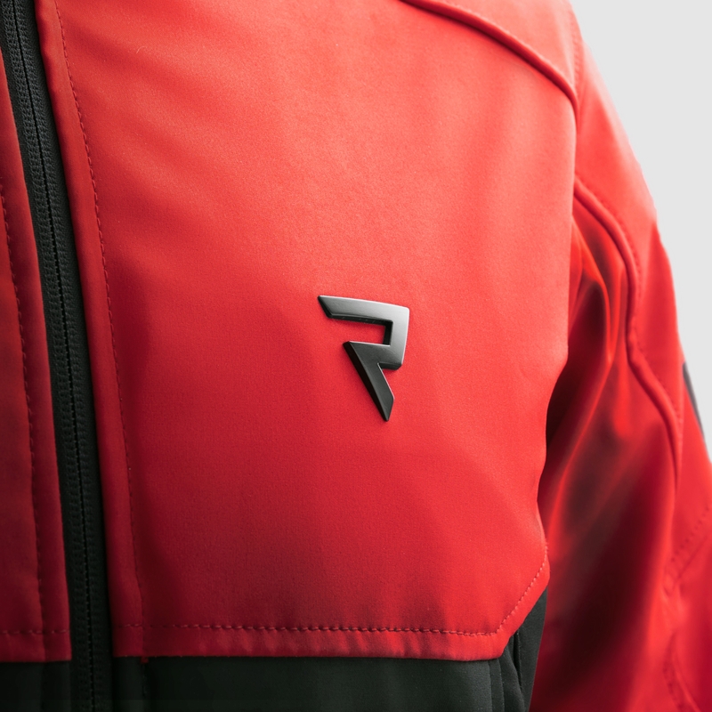 Geacă de motocicletă softshell Rebelhorn Slash negru-roșu