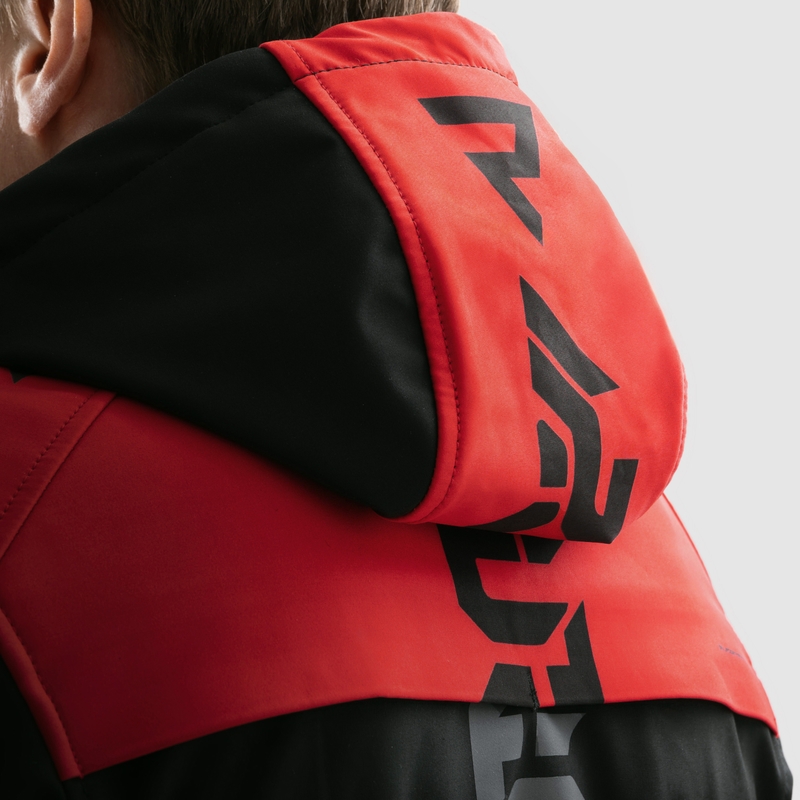 Geacă de motocicletă softshell Rebelhorn Slash negru-roșu